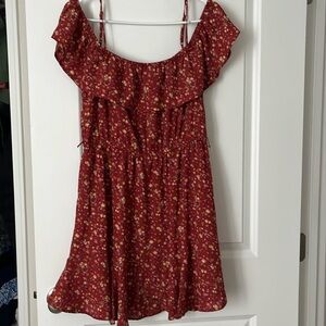 Red casual dress
